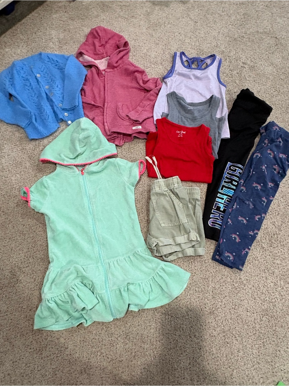 Toddler Girl Mixed Bundle of Clothes 9 Pieces Size 4/5
